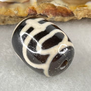 Natural Powerful Tibetan Old Oily Agate Double Nectar Vessel Dzi Bead Heavenly Master (Tian Zhu) 花蜜容器眼天珠 4.59g 17.2 by 13.2mm - Huangs Jadeite and Jewelry Pte Ltd