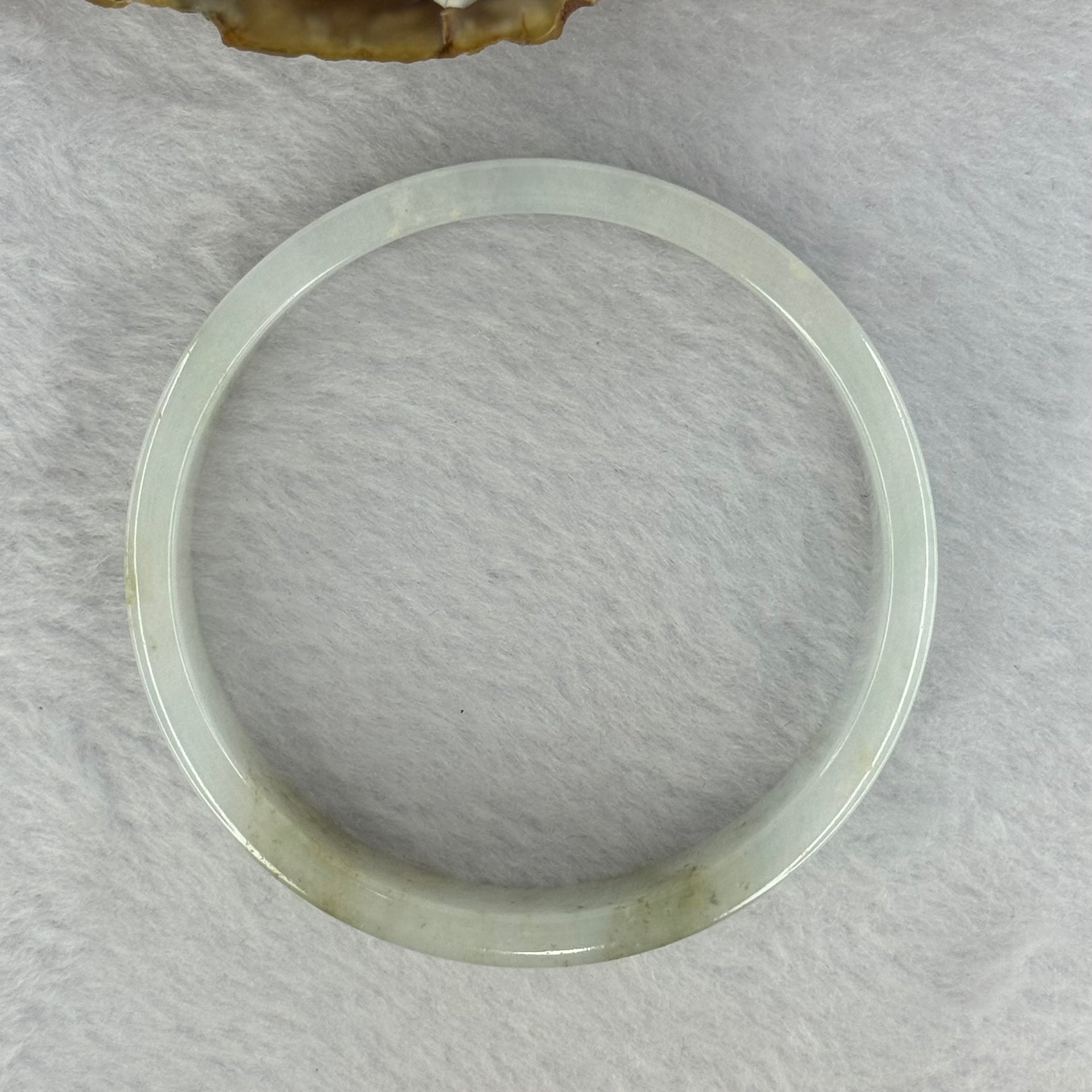 Type A Light Lavender Green and Brown Patches Jadeite Bangle 29.91g Internal Diameter 52.4mm 12.6 by 4.2mm (Very Slight Internal Line) - Huangs Jadeite and Jewelry Pte Ltd