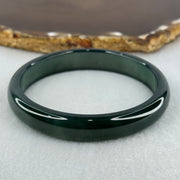 Good Grade Type A Icy Blueish Green Jadeite Bangle Internal Diameter 57.6mm 34.25g 10.7 by 6.8mm (Perfect) - Huangs Jadeite and Jewelry Pte Ltd