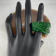 Magnificent Type A Rare Dragon Thumb Ring Jade Jadeite for Authority & Power - Huangs Jadeite and Jewelry Pte Ltd