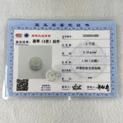 Type A Semi Icy Light Lavender With Wuji Grey Spots Jadeite Ping An Kou Charm/Pendant 2.77g 14.2 by 6.8mm - Huangs Jadeite and Jewelry Pte Ltd