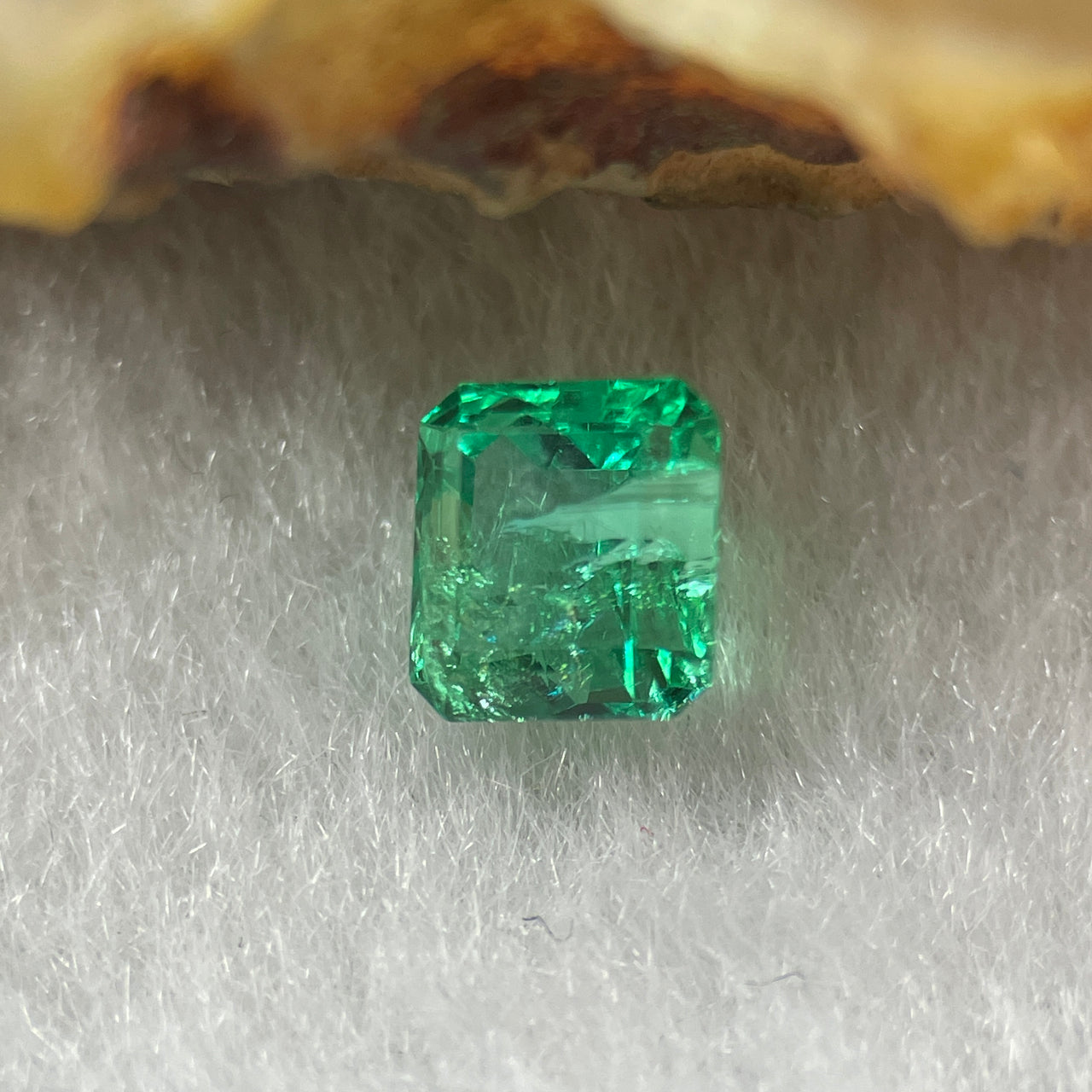 Natural Colombia Green Emerald (Beryl) Cut-Cornered Rectangular step cut 0.79ct 5.4 by 5.0 by 3.8mm - Huangs Jadeite and Jewelry Pte Ltd