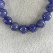 Good Grade Natural Blue Tanzanite Beads Bracelet 39.68g 16.5cm 10.8mm 19 Beads - Huangs Jadeite and Jewelry Pte Ltd