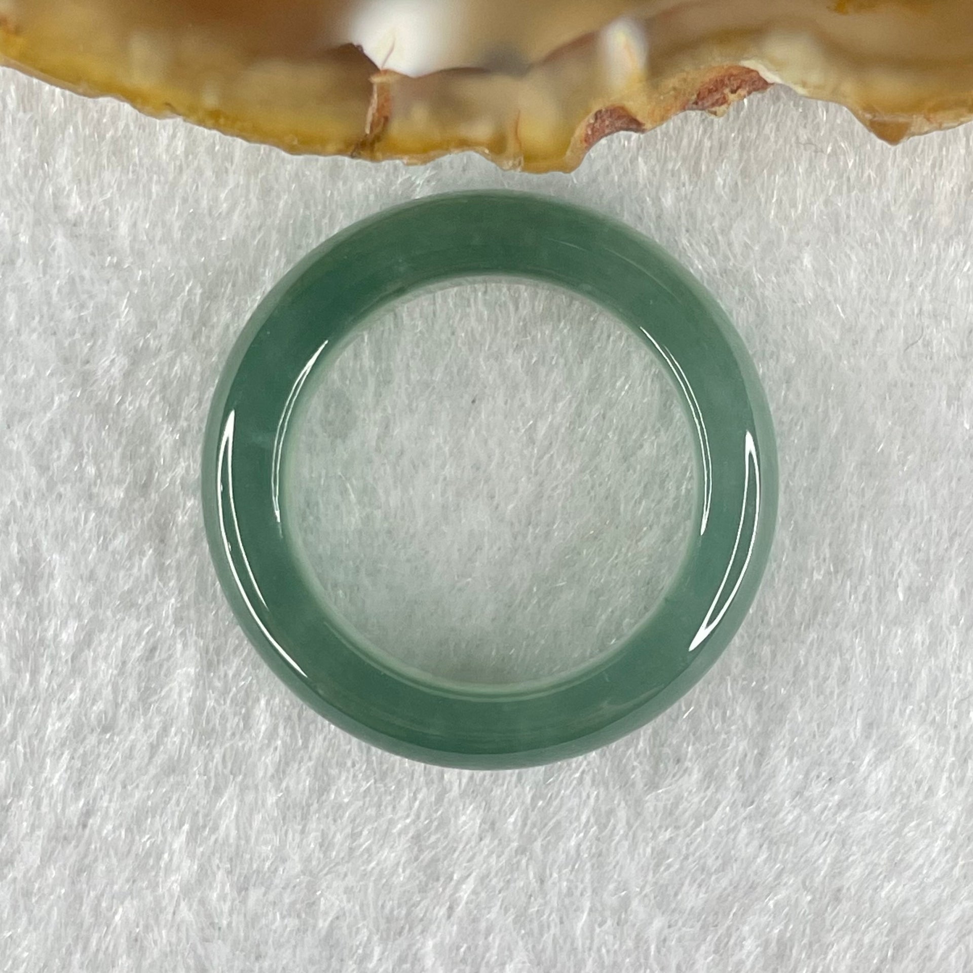 Type A Icy Blueish Green Jadeite Ring 3.99g 5.5 by 3.9mm US7.3 HK16.2 (Perfect) - Huangs Jadeite and Jewelry Pte Ltd