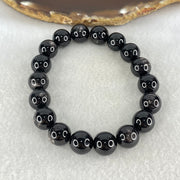 Good Grade Natural Hypersthene Beads Bracelet 45.58g 17.5mm 11.3mm 18 Beads - Huangs Jadeite and Jewelry Pte Ltd