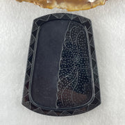 Type A Opaque to Partial Translucent Black Omphacite Jadeite Zhong Kui Pendant 37.41g 64.9 by 49.5 by 8.8mm - Huangs Jadeite and Jewelry Pte Ltd