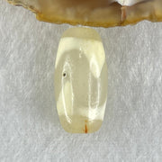 Natural Powerful Tibetan Old Oily Agate Tiger Tooth Daluo Dzi Bead Heavenly Master (Tian Zhu) 虎呀天诛 2.98g 20.1 by 10.3mm - Huangs Jadeite and Jewelry Pte Ltd