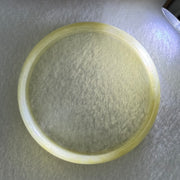 Type A Yellowish Green Jadeite Bangle Internal Diameter 52.8mm 28.01g 14.3 by 4.1mm (Slight Internal Line) - Huangs Jadeite and Jewelry Pte Ltd