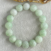 Type A Light Green Jadeite Beads Bracelet 55.91g 16cm 12.7mm 16 Beads - Huangs Jadeite and Jewelry Pte Ltd