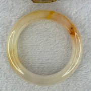 Transparent Peach Yellow Quartzite Jade Bangle 天山水沫玉手镯 47.49g Internal Diameter 48.2mm 14.2 by 9.0mm - Huangs Jadeite and Jewelry Pte Ltd