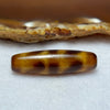 Natural Powerful Tibetan Old Oily Agate Double Tiger Tooth Daluo Dzi Bead Heavenly Master (Tian Zhu) 虎呀天诛 7.30g 39.2 by 11.3mm - Huangs Jadeite and Jewelry Pte Ltd
