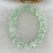Special Grade Natural Green Phantom Quartz Bracelet 34.91g 17cm 11.3mm 18 Beads - Huangs Jadeite and Jewelry Pte Ltd