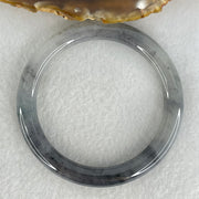 Type A Semi Icy Wuji Grey Jadeite Bangle Internal Diameter 52.9mm 34.23g 8.0 by 8.5mm (Slight Internal Lines) - Huangs Jadeite and Jewelry Pte Ltd