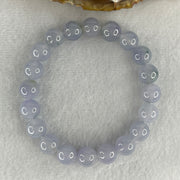 Certified High Grade Natural Type A Jelly Full Intense Lavender Jadeite Beads Bracelet 31.05g 16cm 10.1mm 20 Beads - Huangs Jadeite and Jewelry Pte Ltd