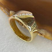 Natural Diamonds in 14K Rose and White Gold Ring Total Weight 5.35g US8.4 HK18.5 - Huangs Jadeite and Jewelry Pte Ltd