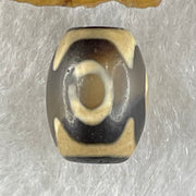 Natural Powerful Tibetan Old Oily Agate 3 Eyes Dzi Bead Heavenly Master (Tian Zhu) 三眼天诛 2.11g 13.4 by 10.1mm - Huangs Jadeite and Jewelry Pte Ltd