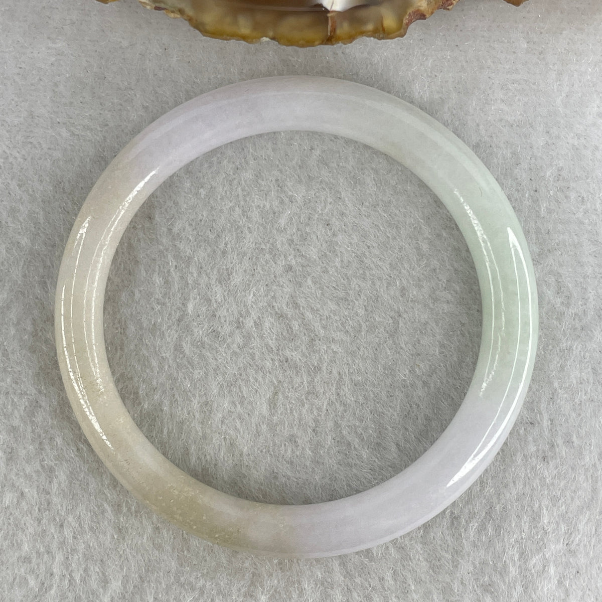 Natural Type A Lavender, Green & Yellow Jadeite Baby Bangle | (14.21g 5.9x6.3mm | Very Very Slight Internal Line | Blessed Protection, Vitality & Royal Fortune) - Huangs Jadeite and Jewelry Pte Ltd