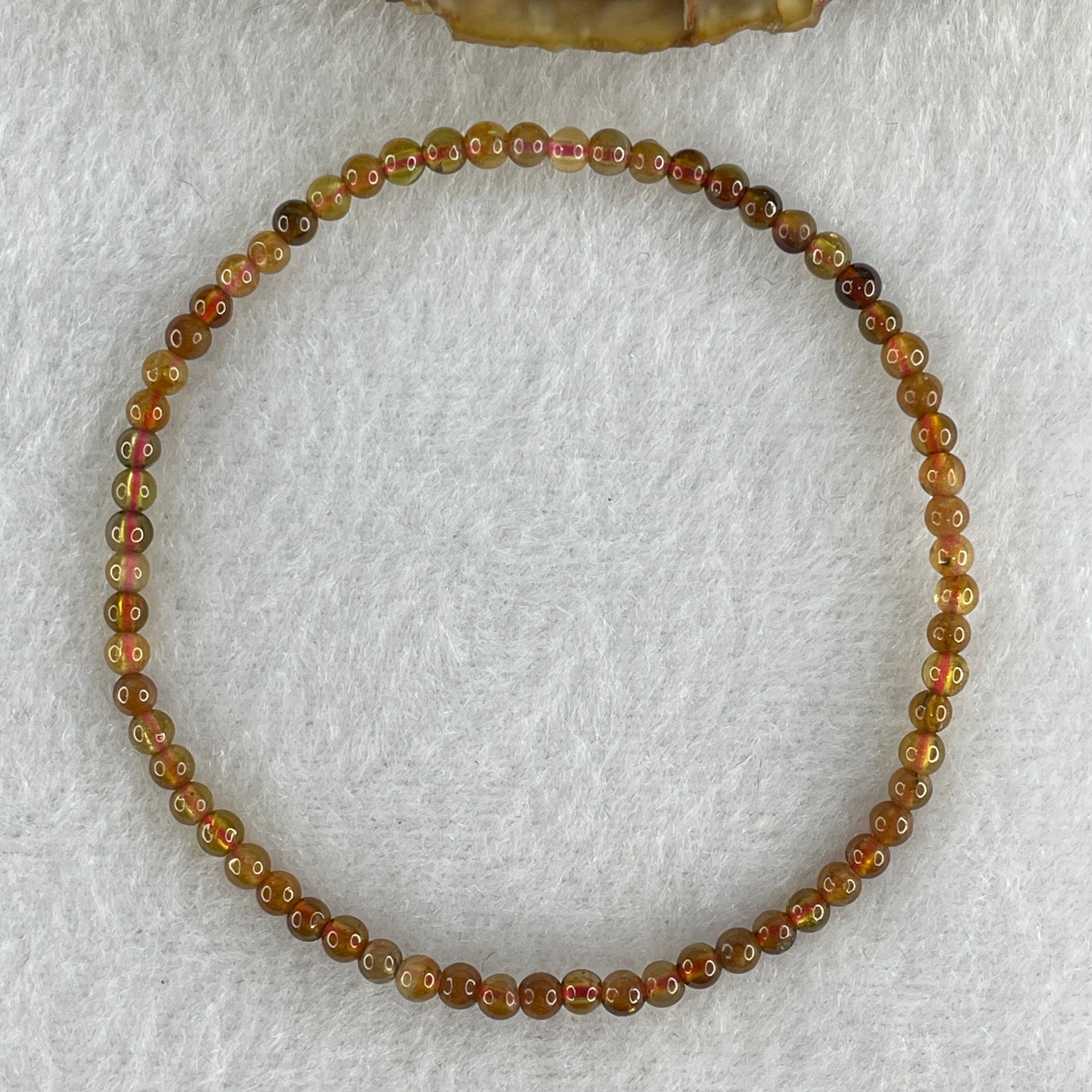 Natural Yellow Tourmaline Crystal Beads Bracelet 2.69g 16cm 3.2mm 66Beads - Huangs Jadeite and Jewelry Pte Ltd