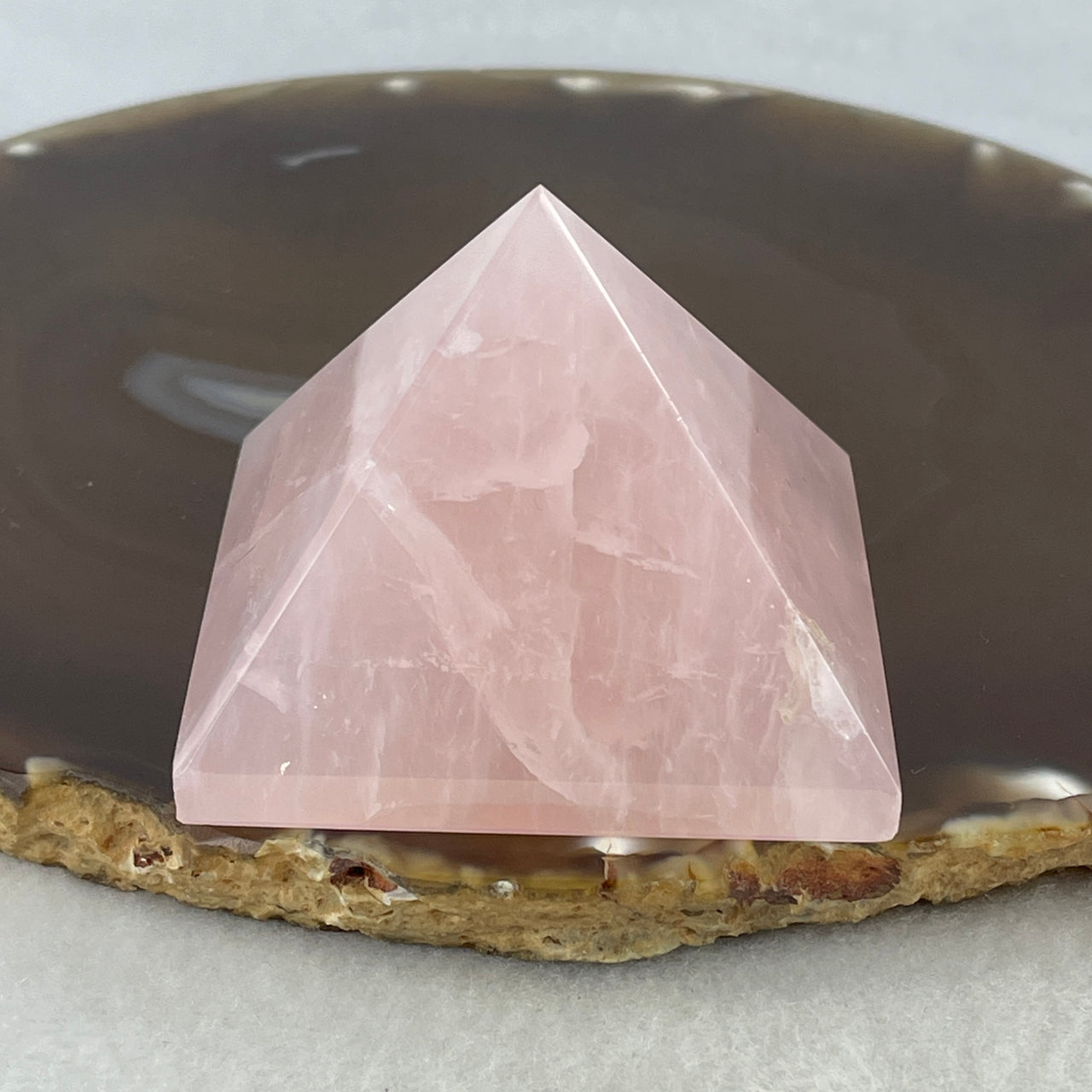Natural Intense Pink Rose Quartz Pyramid | Deep Magenta Heart-Chakra Radiance | Master Manifestation & Unconditional Love Monolith (109.29g 50.5x39.2mm)