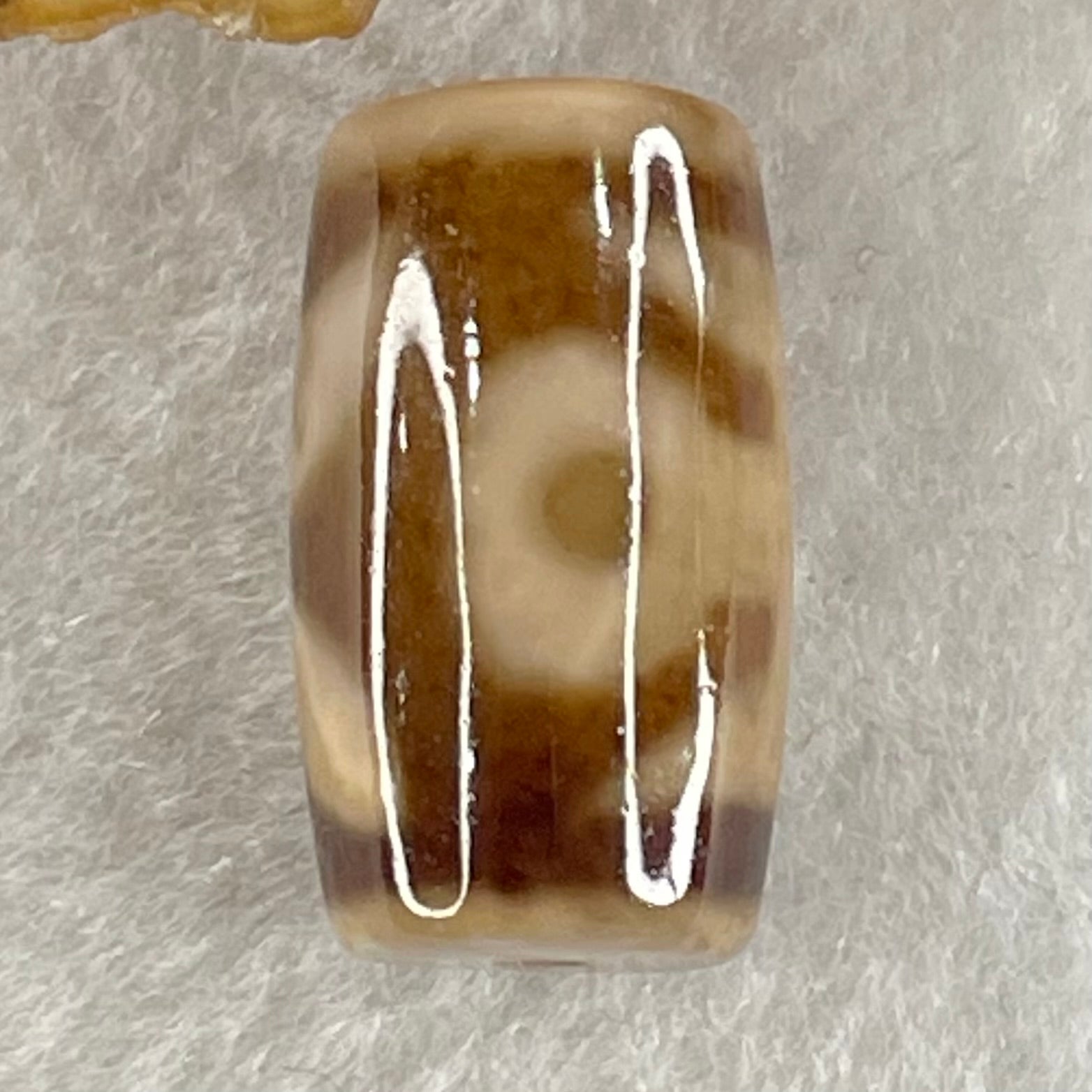 Natural Powerful Tibetan Old Oily Agate Patina Guiren Tairen Human Dzi Bead Totem Amulet Heavenly Master (Tian Zhu) 贵人天诛 4.68g 19.9 by 11.6mm - Huangs Jadeite and Jewelry Pte Ltd