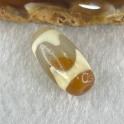 Natural Powerful Tibetan Old Oily Agate Tiger Tooth Daluo Dzi Bead Heavenly Master (Tian Zhu) 虎呀天诛 3.09g 20.1 by 10.3mm - Huangs Jadeite and Jewelry Pte Ltd