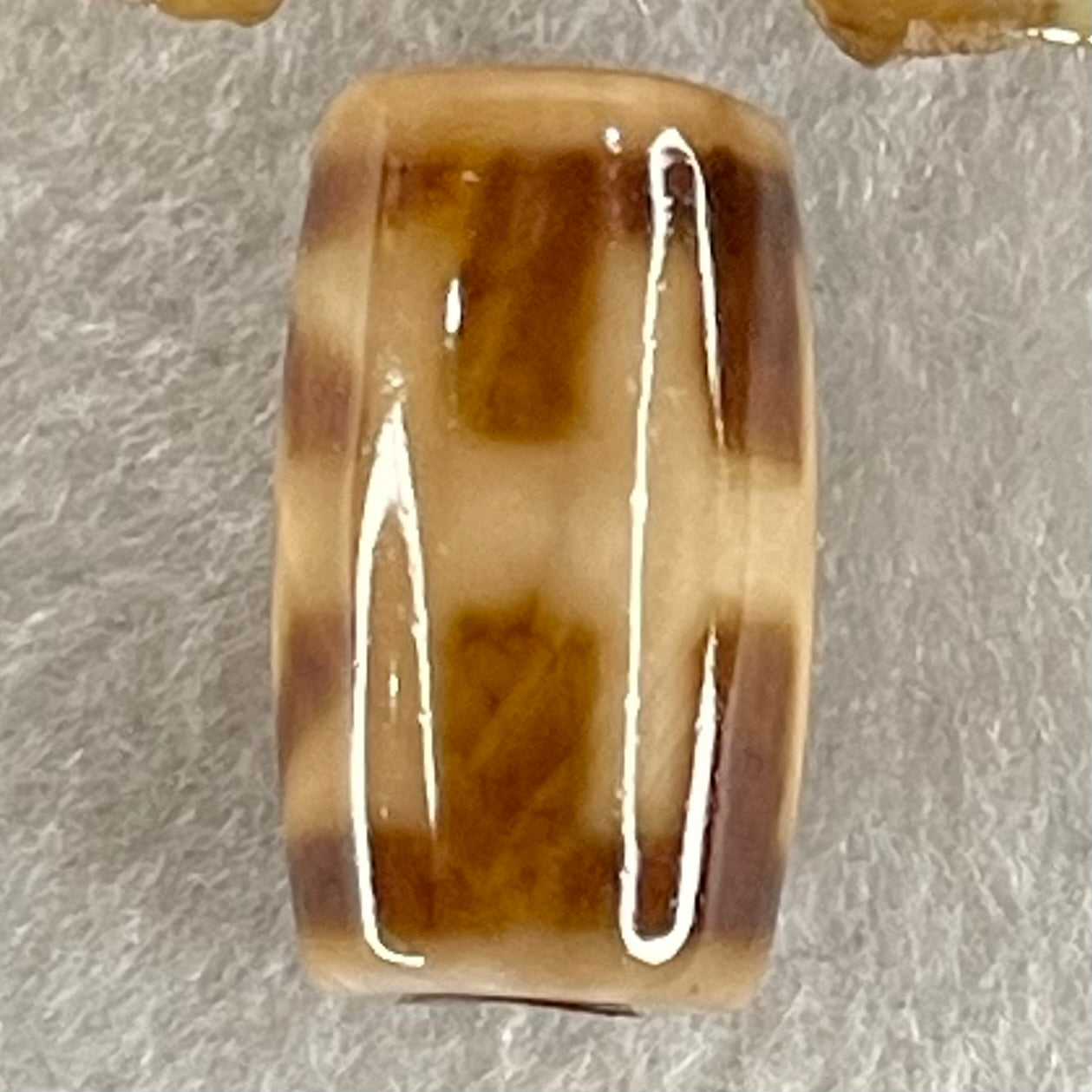 Natural Powerful Tibetan Old Oily Agate Patina Guiren Tairen Human Dzi Bead Totem Amulet Heavenly Master (Tian Zhu) 贵人天诛 4.85g 19.8 by 11.6mm - Huangs Jadeite and Jewelry Pte Ltd