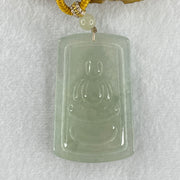 Type A Icy Light Green Jadeite Jambhala Pendant 33.06g 58.4 by 36.6 by 6.0mm - Huangs Jadeite and Jewelry Pte Ltd