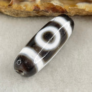 Natural Powerful Tibetan Old Oily Agate 2 Eyes Dzi Bead Heavenly Master (Tian Zhu) 二眼天诛 4.76g 29.0 by 10.4mm - Huangs Jadeite and Jewelry Pte Ltd