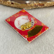 Gold Color Pixiu Lucky Charm 1.35g 15.4 by 8.2 by 3.9mm - Huangs Jadeite and Jewelry Pte Ltd