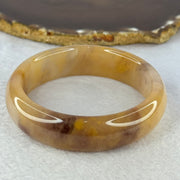 Peach Yellow Purple Quartzite Jade Bangle 天山玉手镯 63.0mm 75.54g 18.4 by 9.9mm - Huangs Jadeite and Jewelry Pte Ltd