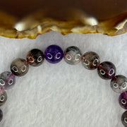 Natural Super 7 Beads Bracelet 19.66g 16cm 8.8mm 22 Beads - Huangs Jadeite and Jewelry Pte Ltd