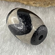 Natural Powerful Tibetan Old Oily Agate Tiger Tooth Daluo Dzi Bead Heavenly Master (Tian Zhu) 2.20g 14.0 by 10.3mm - Huangs Jadeite and Jewelry Pte Ltd