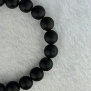 Natural Dark Matt Black Amber Beads Bracelet 天然大黑天翁琥珀手链 7.08g 15cm 8.4mm 22 Beads - Huangs Jadeite and Jewelry Pte Ltd