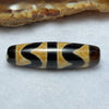 Natural Powerful Tibetan Old Oily Agate Double Tiger Tooth Daluo Dzi Bead Heavenly Master (Tian Zhu) 虎呀天诛 7.20g 38.7 by 11.2mm - Huangs Jadeite and Jewelry Pte Ltd