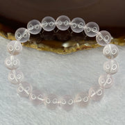 Natural Rose Quartz Beads Bracelet 天然玫瑰石英珠手链 31.91g 17.5cm 10.8mm 19 Beads - Huangs Jadeite and Jewelry Pte Ltd