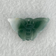 Type A Icy Blueish Green to White Jadeite Butterfly Pendant 3.27g 29.5 by 16.3 by 4.2mm - Huangs Jadeite and Jewelry Pte Ltd