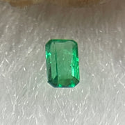 Natural Colombia Vivid Green Emerald (Beryl) Cut-Cornered Rectangular Step cut 0.06ct 3.3 by 2.0 by 1.3mm - Huangs Jadeite and Jewelry Pte Ltd