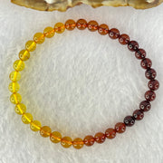 Natural Mixed Color Amber Beads Bracelet 1.88g 16cm 5.5mm 35 Beads - Huangs Jadeite and Jewelry Pte Ltd
