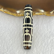 Natural Powerful Tibetan Old Oily Agate 8 Nectar Vessel Dzi Bead Heavenly Master (Tian Zhu) 花蜜容器眼天珠 14.99g 58.0 by 12.9mm - Huangs Jadeite and Jewelry Pte Ltd