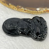 Type A Partial Translucent Black Omphasite Jadeite Buddha Pendent A货墨翠佛牌 32.84g by 60.0 by 38.4 by 8.3 mm - Huangs Jadeite and Jewelry Pte Ltd