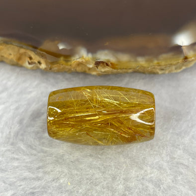 Good Grade Natural Golden Rutilated Quartz Crystal Lulu Tong Barrel 天然金顺发晶水晶露露通桶 
6.53g 22.4 by 12.8mm - Huangs Jadeite and Jewelry Pte Ltd