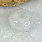 Type A Icy Jelly Faint Gren Lavender Jadeite Ping An Kou Charm/Pendant 2.48g 12.9 by 7.6mm - Huangs Jadeite and Jewelry Pte Ltd