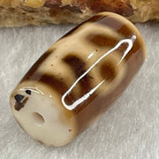 Natural Powerful Tibetan Old Oily Agate Patina Guiren Tairen Human Dzi Bead Totem Amulet Heavenly Master (Tian Zhu) 贵人天诛 4.99g 19.7 by 11.8mm - Huangs Jadeite and Jewelry Pte Ltd