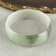 Type A Light Green Faint Lavender with Blueish Green Patch Jadeite Bangle 31.72g Inner Diameter 52.7mm 16.8 by 4.3mm (Slight Internal Lines) - Huangs Jadeite and Jewelry Pte Ltd