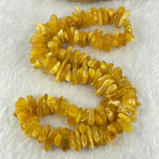 Natural Beeswax Raw Stone Irregular Beads Necklace 天然蜜蜂蜡原石项链 40.29g 46cm 21.7 by 8.5 by 5.8mm 12.1 by 8.7 by 3.2mm 122pcs - Huangs Jadeite and Jewelry Pte Ltd