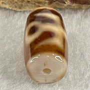 Natural Powerful Tibetan Old Oily Agate Patina Guiren Tairen Human Dzi Bead Totem Amulet Heavenly Master (Tian Zhu) 贵人天诛 4.80g 20.2 by 11.6mm - Huangs Jadeite and Jewelry Pte Ltd