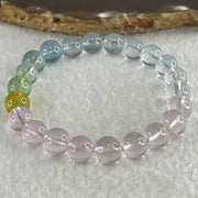 Very Very High Grade Transparent Natural Morganite Beryl Beads Bracelet 20.07g 15.5cm 8.8mm 22 Beads - Huangs Jadeite and Jewelry Pte Ltd