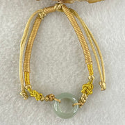 Type A Blueish Green Jadeite Ping An Kou String Bracelet 2.91g 15.2 by 5.7mm - Huangs Jadeite and Jewelry Pte Ltd