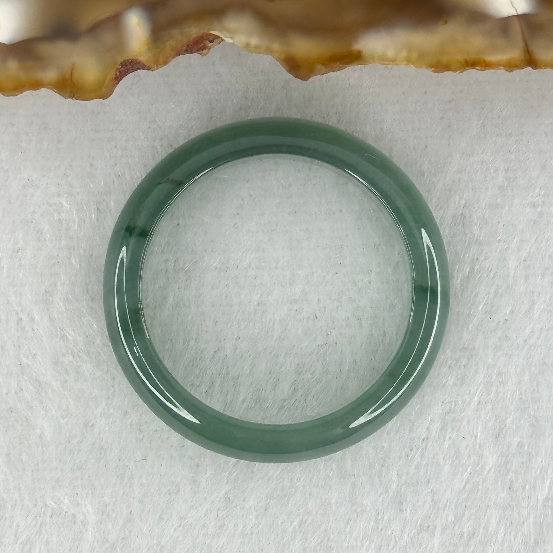 Type A Icy Blueish Green Jadeite Ring 2.34g 4.4 by 2.9mm US8 HK17.5 (Perfect) - Huangs Jadeite and Jewelry Pte Ltd