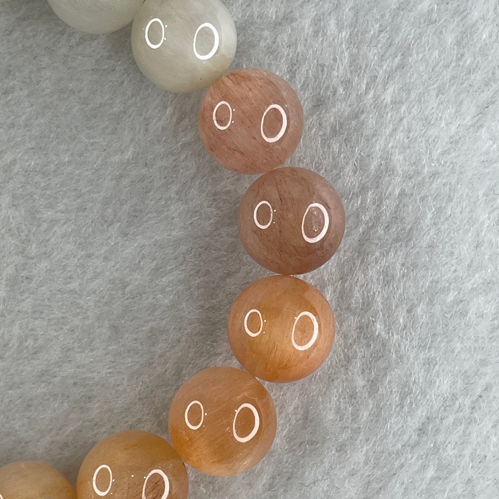 Certified Natural Good Grade Muti Color Rabbit Hair Rutilated Quartz Beads Bracelet 34.103g 16cm 11.3mm 18Beads - Huangs Jadeite and Jewelry Pte Ltd